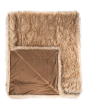 Load image into Gallery viewer, Timber Wolf Faux Fur Throw