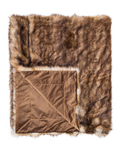 Load image into Gallery viewer, Red Wolf Faux Fur Throw