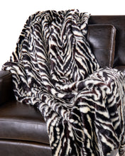 Load image into Gallery viewer, Zebra Faux Fur Throw