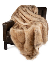 Load image into Gallery viewer, Timber Wolf Faux Fur Throw
