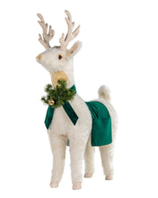 Load image into Gallery viewer, White Reindeer Footrest - Emerald Trim
