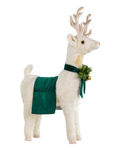 Load image into Gallery viewer, White Reindeer Footrest - Emerald Trim
