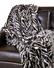 Load image into Gallery viewer, Zebra Faux Fur Throw
