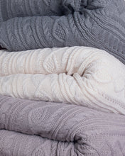 Load image into Gallery viewer, Taupe Knit Sherpa Throw
